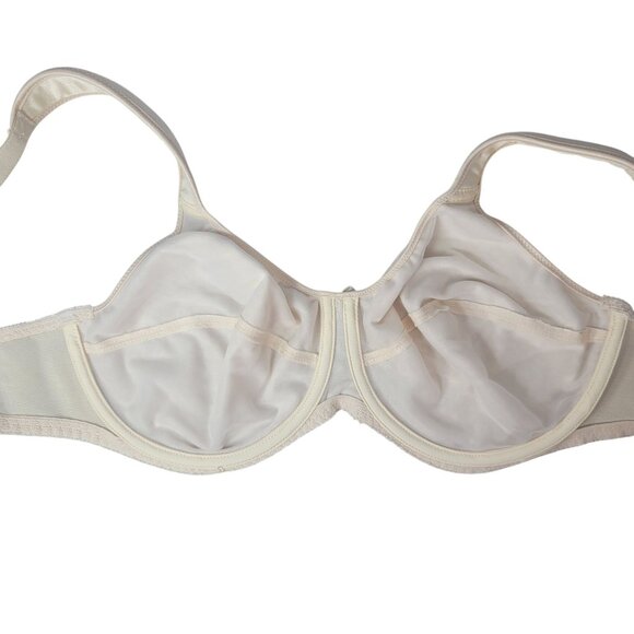 Just My Size Full Coverage Bra Light Beige 44B Adj Unpad Underwire Dots 1963LBB - Picture 6 of 10
